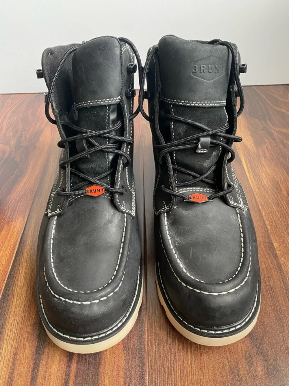 Brunt Boots Marin Soft Toe Waterproof Black Work Boots Men’s 11.5
